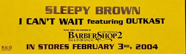 Sleepy Brown : I Can't Wait (12", Promo)