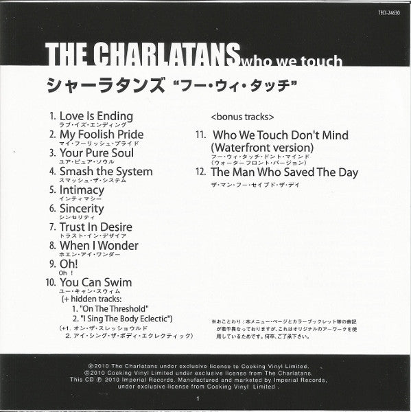 The Charlatans : Who We Touch (CD, Album)