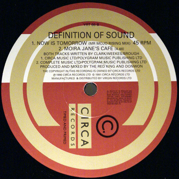 Definition Of Sound : Now Is Tomorrow (12")