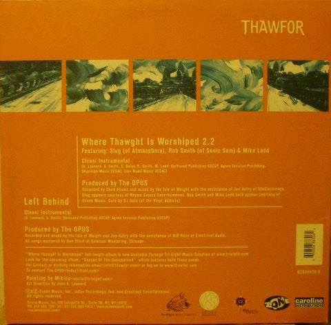 Thawfor : Where Thawght Is Worshiped 2.2 / Left Behind (12")