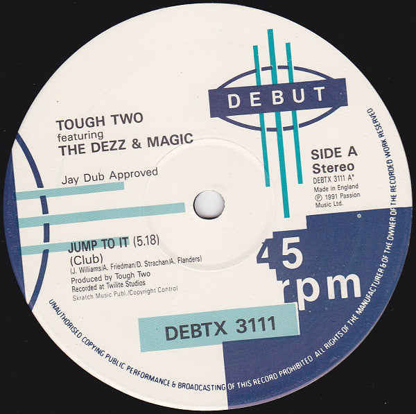 Tough Two Featuring The Dezz & Magic : Jump To It (12")