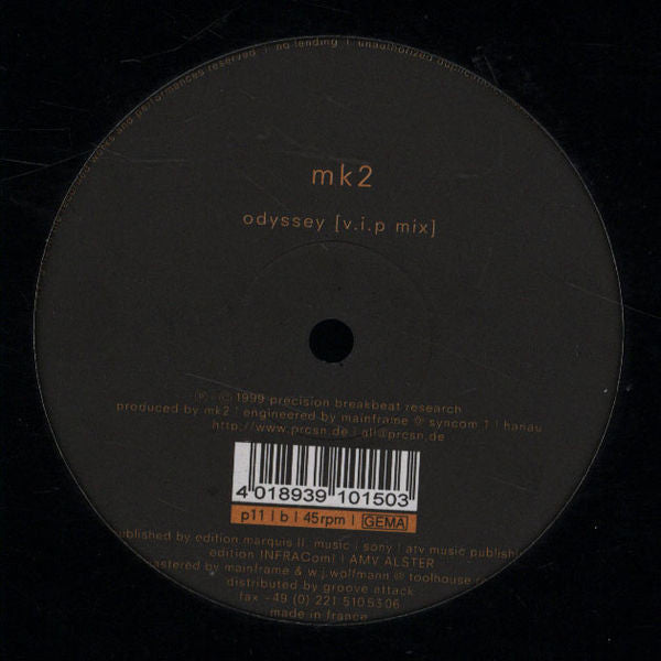 MK2 : Odyssey (V.I.P Mix) (12", S/Sided)