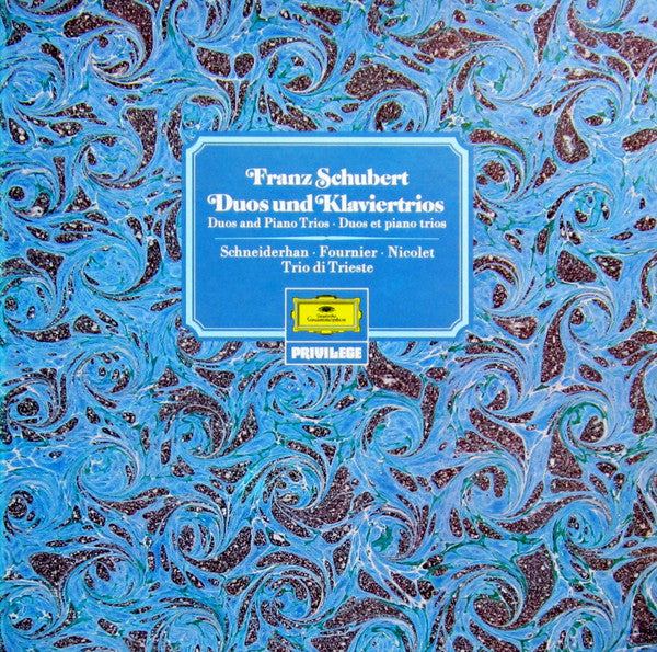 Franz Schubert - Wolfgang Schneiderhan • Pierre Fournier • Aurèle Nicolet • Trio Di Trieste : Duos Und Klaviertrios (4xLP, Comp + Box)