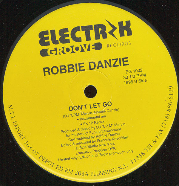 Robbie Danzie : Can't Forget / Don't Let Go (12", Promo)
