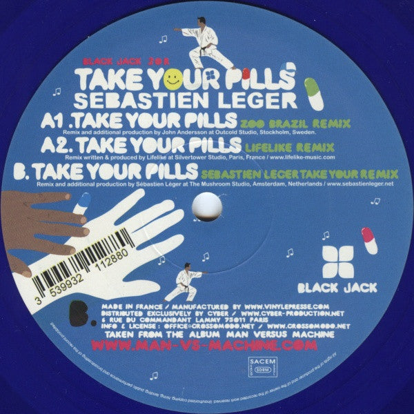 Sébastien Léger : Take Your Pills (Remixes) (12", Blu)