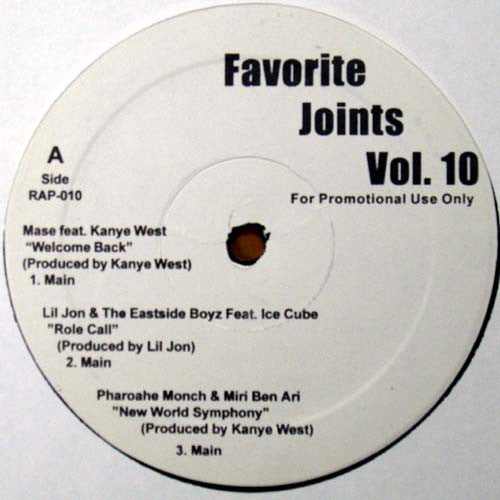 Various : Favorite Joints Vol.10 (12", Promo, Unofficial)
