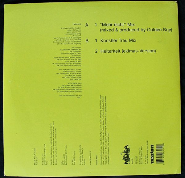 PeterLicht : Heiterkeit (Remixes) (12")