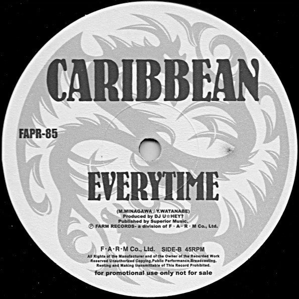DJ U☆Hey? / Caribbean : K.O. / Everytime (12", Promo)