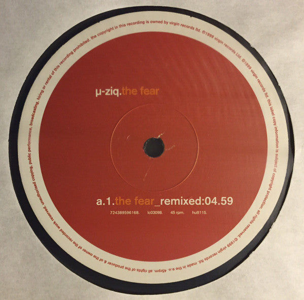 µ-Ziq : The Fear (12", Single)