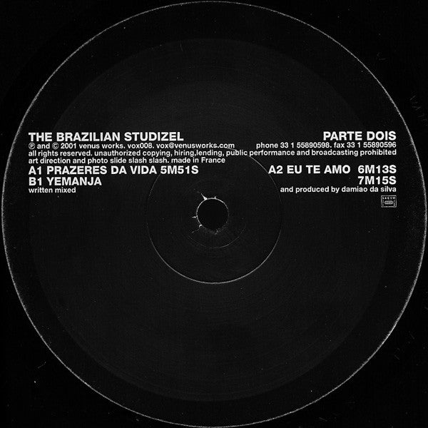 Damiao Da Silva : The Brazilian Studizel (Parte Dois) (12")