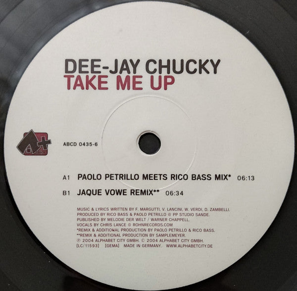 Dee Jay Chucky : Take Me Up (12")