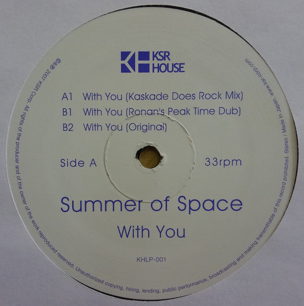 Summer Of Space : With You (12")