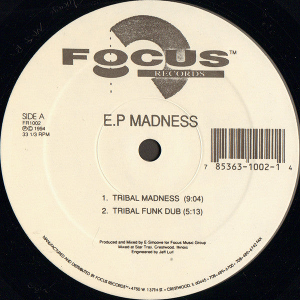 E.P Madness : Tribal Madness (12")