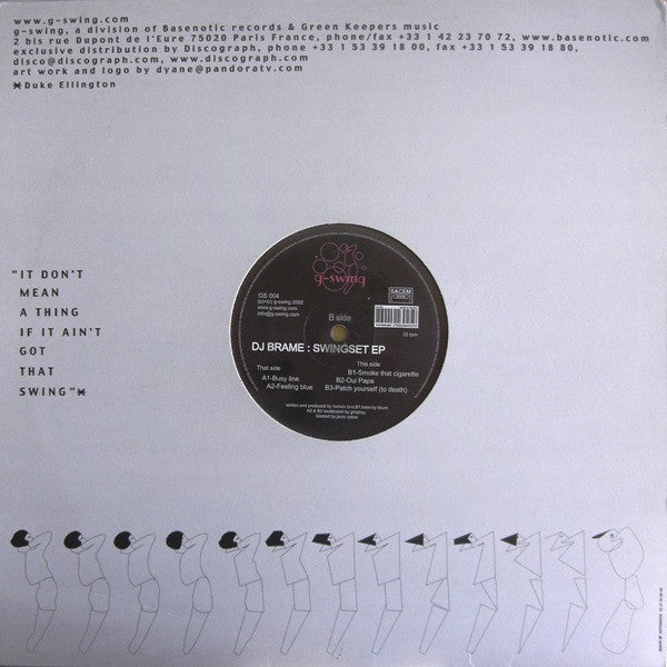 DJ Brame : Swingset EP (12", EP)