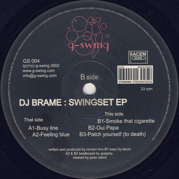 DJ Brame : Swingset EP (12", EP)