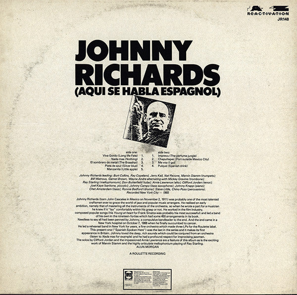Johnny Richards : Aqui Se Habla Espagnol (LP, RE)