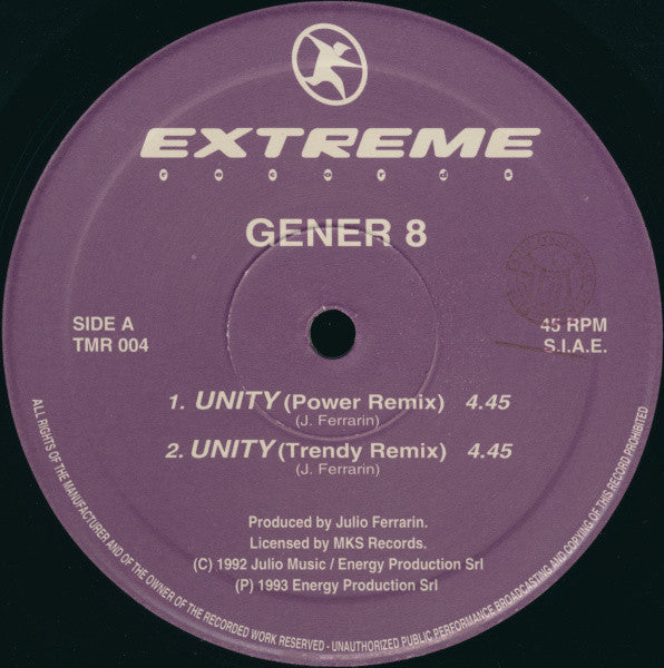 Gener 8 : Unity (Remix) (12")