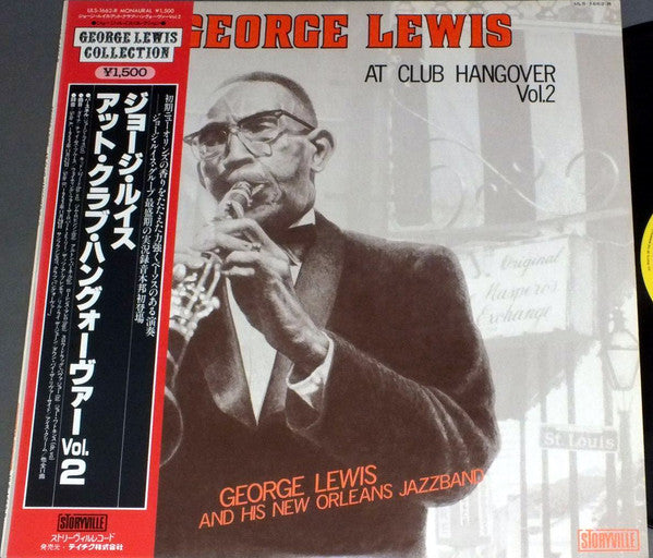 George Lewis' Ragtime Band : George Lewis At Club Hangover Vol. 2 (LP, Album, Mono)