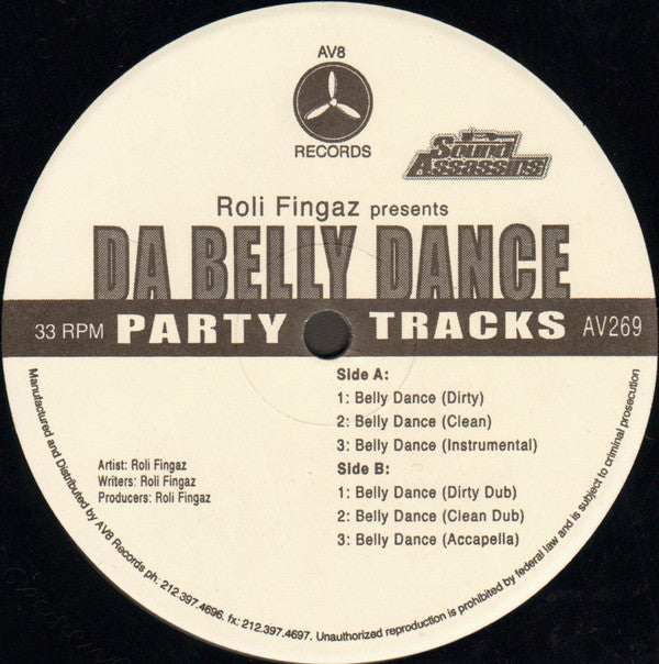 DJ Roli Fingaz : Da Belly Dance (12")