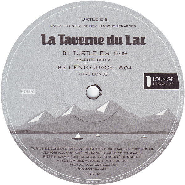 La Taverne Du Lac : Turtle E's (12")