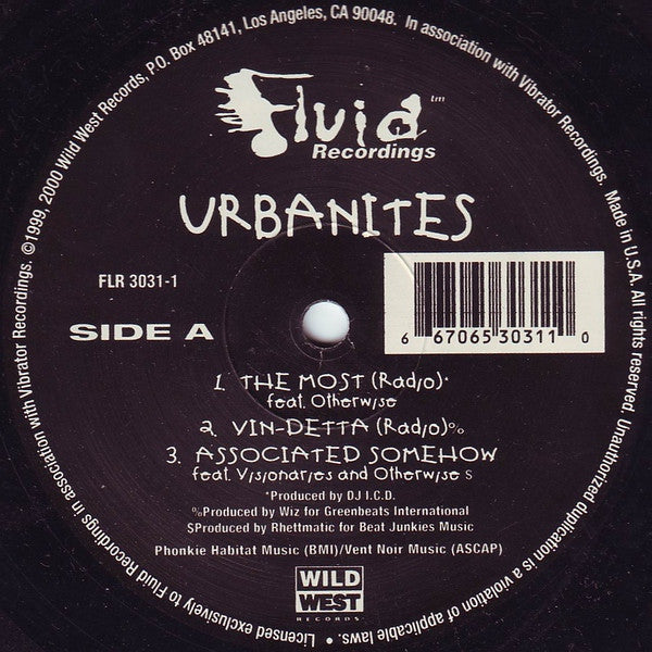 Urbanites (2) : The Most / Vin-Detta / Associated Somehow (12")