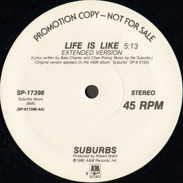 The Suburbs : Life Is Like (12", Promo)