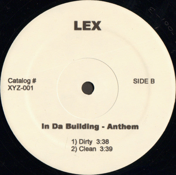 Lex (48) : Walk Wit Me / In Da Building - Anthem (12")