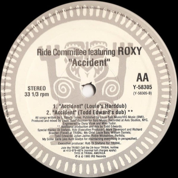 The Ride Committee Featuring Roxy : Accident (12")