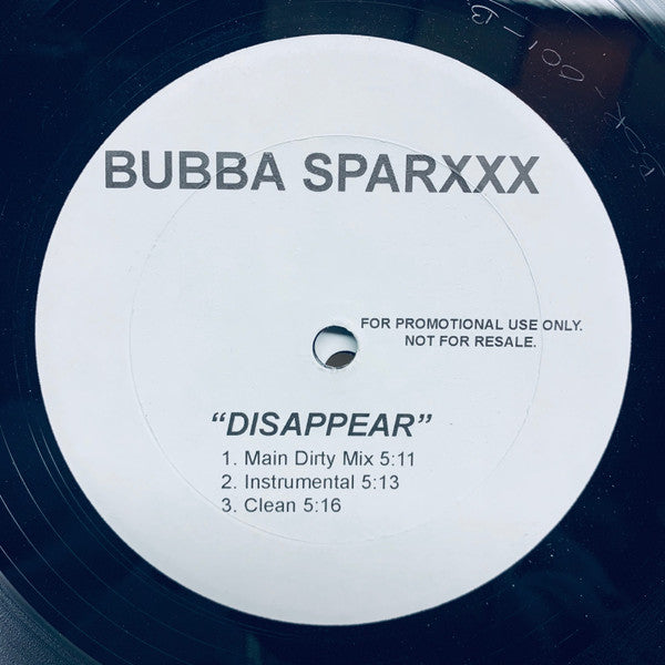 Bubba Sparxxx : In The Mudd / Disappear (12", Single, Promo)