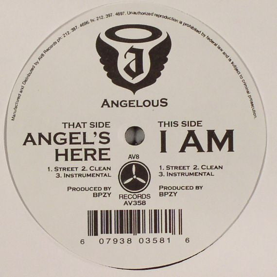 Angelous : Angels's Here / I Am (12")