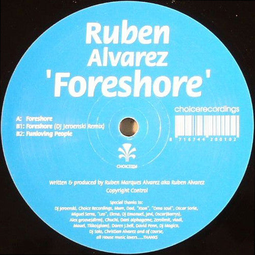Ruben Alvarez : Foreshore (12", Single)