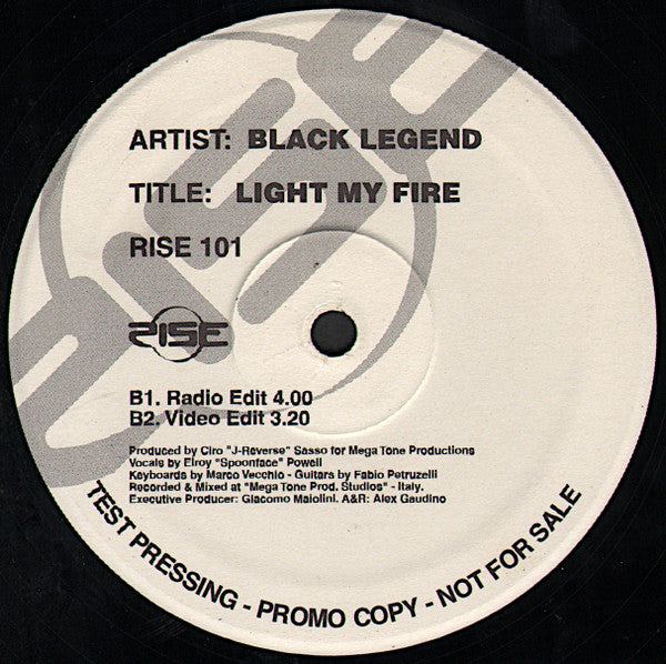 Black Legend : Light My Fire (12", Promo, TP)