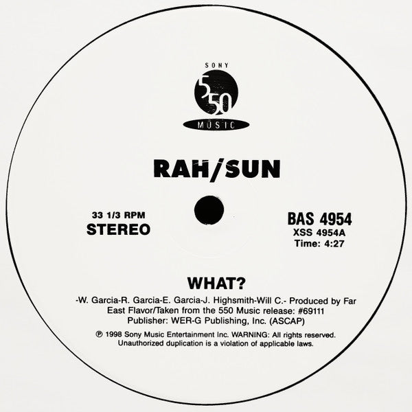 RahSun : What? / Wack Crews (12", Promo)