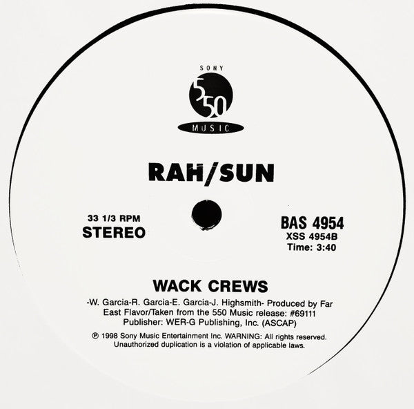 RahSun : What? / Wack Crews (12", Promo)