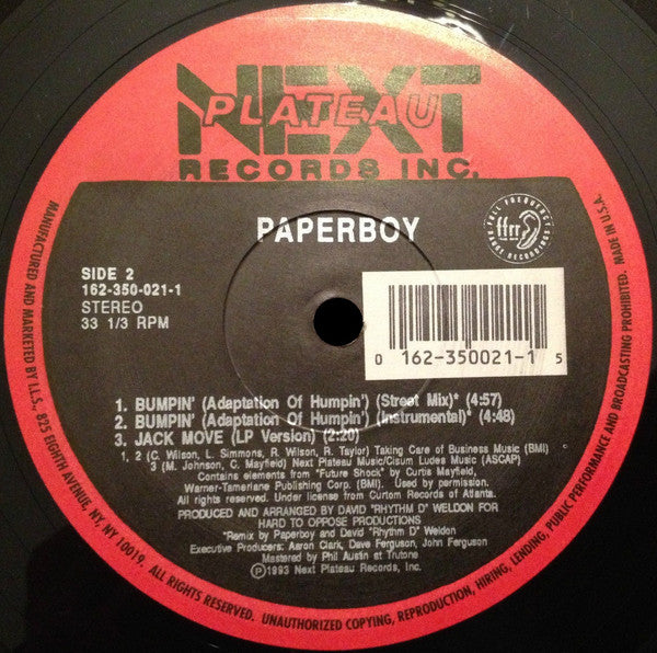 Paperboy : Bumpin' (Adaptation Of Humpin') (12")