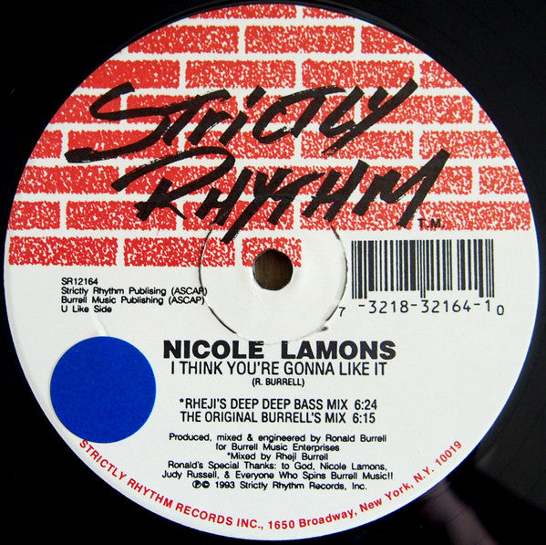 Nicole Lamons : I Think You're Gonna Like It (12")