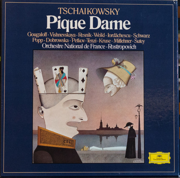 Pyotr Ilyich Tchaikovsky  -  Peter Gougalov, Galina Vishnevskaya, Regina Resnik, Bernd Weikl, Dan Iordăchescu, Hanna Schwarz, Lucia Popp, Ewa Dobrowska, Dimiter Petkov, Fausto Tenzi, Heinz Kruse, Christine Mitlehner, Rudolf Alexander Sutey, Orchestre Nati : Pique Dame (4xLP, Album + Box)