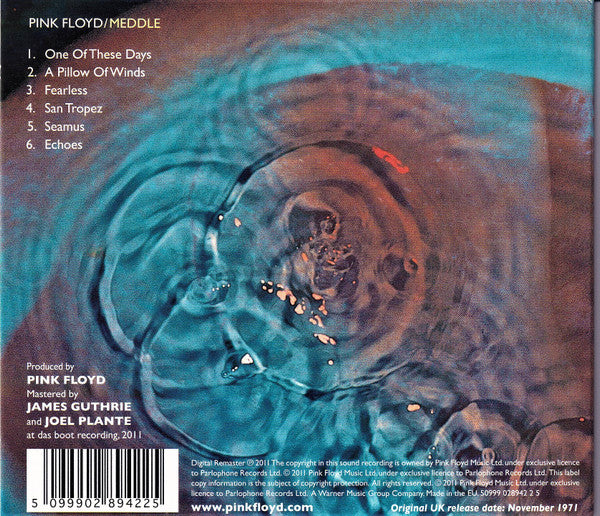 Pink Floyd : Meddle (CD, Album, RE, RM, RP, Dig)