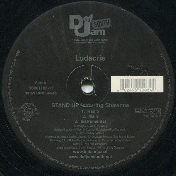 Ludacris : Stand Up / P-Poppin' (12")