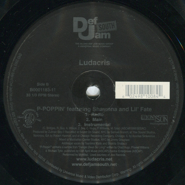 Ludacris : Stand Up / P-Poppin' (12")
