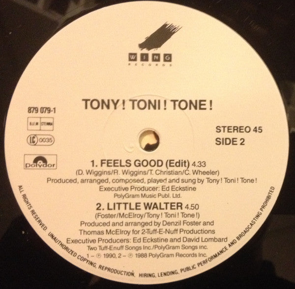 Tony! Toni! Toné! : Feels Good (12", Maxi)