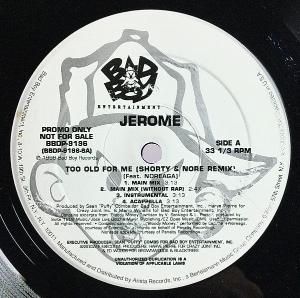 Jerome (4) : Too Old For Me (Remixes) (12", Promo)