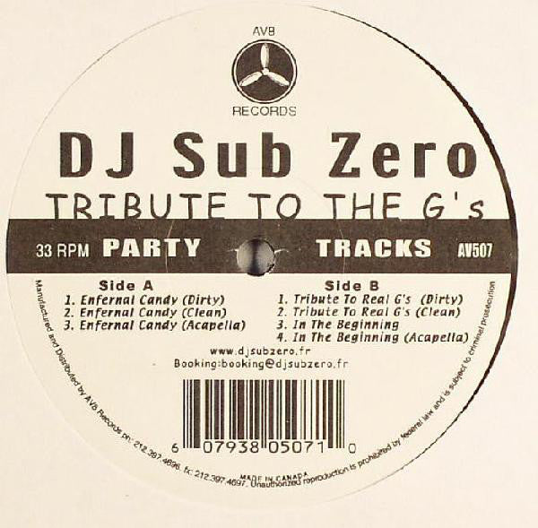DJ Sub Zero : Tribute To The G's (12")