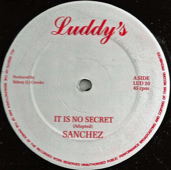 Sanchez : It Is No Secret (12", Single)