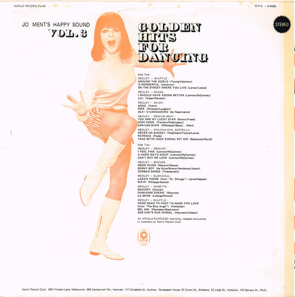Jo Ment's Happy Sound : Golden Hits For Dancing Vol. 3  (LP, Album, Club)