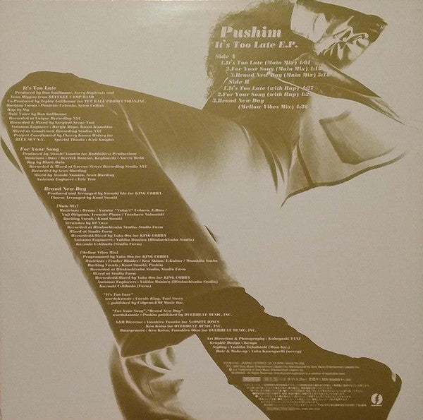 Pushim : It's Too Late E.P. (12", EP)