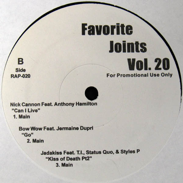 Various : Favorite Joints Vol. 20 (12", Promo)
