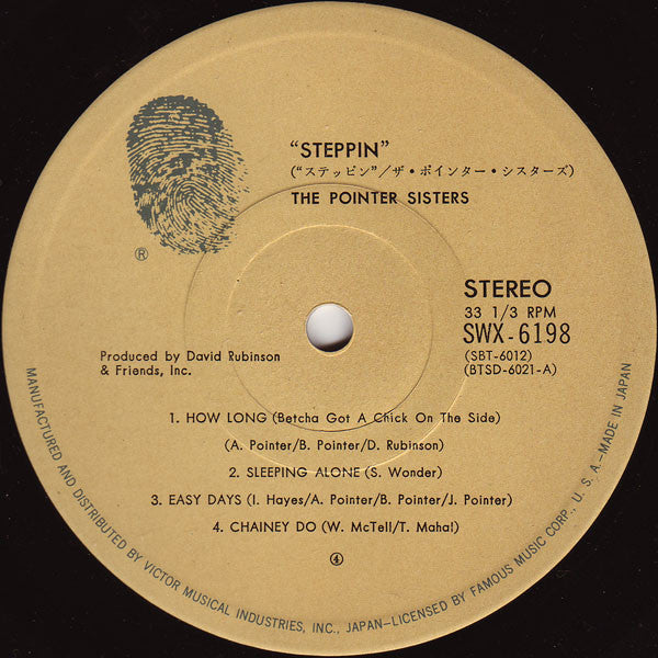 Pointer Sisters : Steppin' (LP, Album)