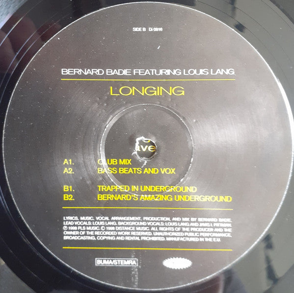 Bernard Badie : Longing (12")