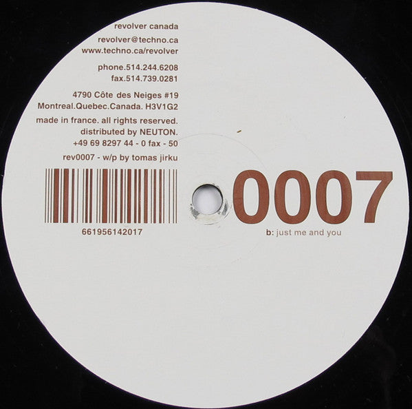 Tomas Jirku : Just You And Me (12")